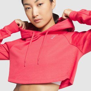 Gymshark Red X-Small Training Cropped Hoodie